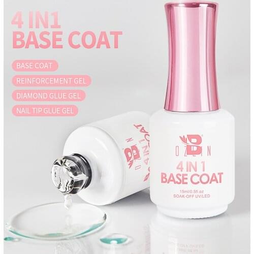 4 In 1 Base Coat Function 15ML Soak Off LED UV Gel Nail Polish Long Lasting Nails Tip Glue Art Tools Varnish Lacquer