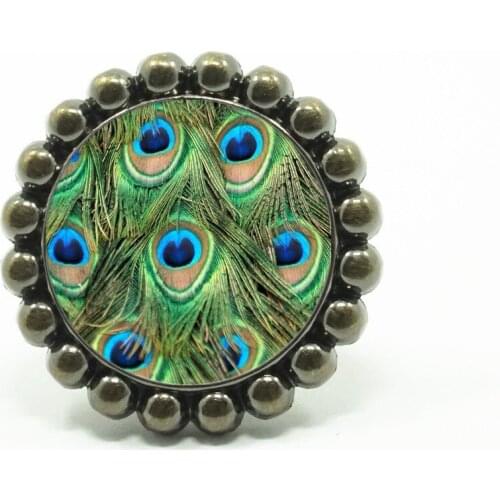 4 styles Peacock feather Knobs Drawer Handles Dresser Knobs Silver Bronze Cupboard Pulls Handle Chic Kitchen Cabinet Knobs