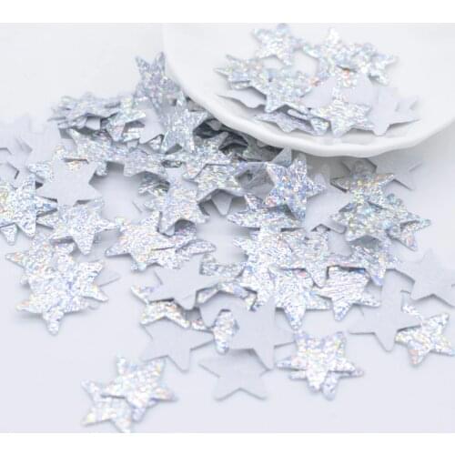 500Pcs Laser Cloth Clover, Angel, Heart, Star Shape Patches for Wedding Party Christmas Decor DIY headwear Crafts Accessories