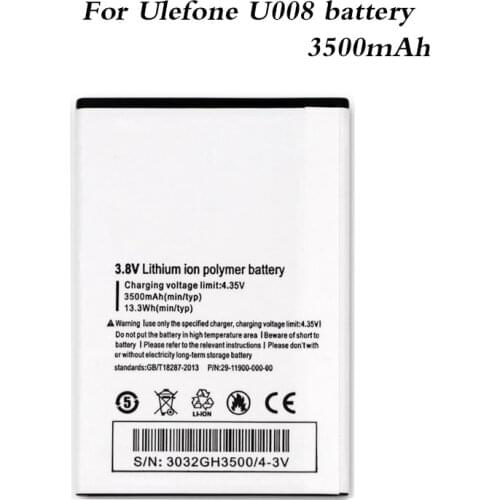 3500mAh Battery for uleFone U008 Pro 4G Smartphone 5.0inch MTK6737 Battery