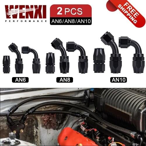 AN4 AN6 AN8 AN10 Straight 45 90 180 Degree Oil Fuel Swivel Hose End Fitting Oil Hose End Adaptor Kit