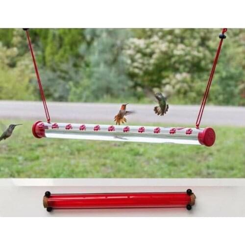 Annas Best Hummingbird 40/50cm Feeder with Hole Birds Feeding Transparent Pipe Easy to Use Household Garden Feeding Supplies