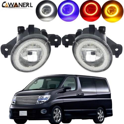 Car Fog Light For Nissan Elgrand E51 2002-2003 LED Angel Eye Daytime Running Light Fog Lamp H11 4000LM 12V Accessories