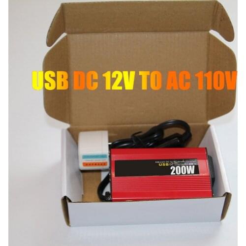 Inverseur de voiture Inversor de coche Auto Modified Sine Wave Portable USB Charger 12V 220V Converter Car 200W Power Inverter