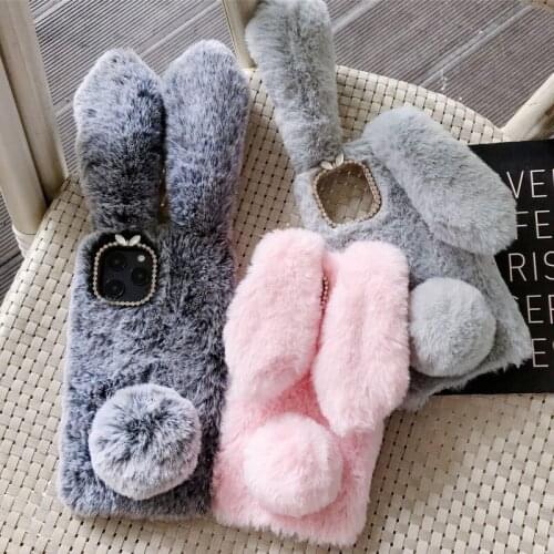 Phone Case for Xiaomi 7 8 SE 9 Redmi 7A 8A Note 7 8 Pro 8T 9 9S X10 5G Cute Soft Fluffy Furry Cover Protection Shell Back Skin