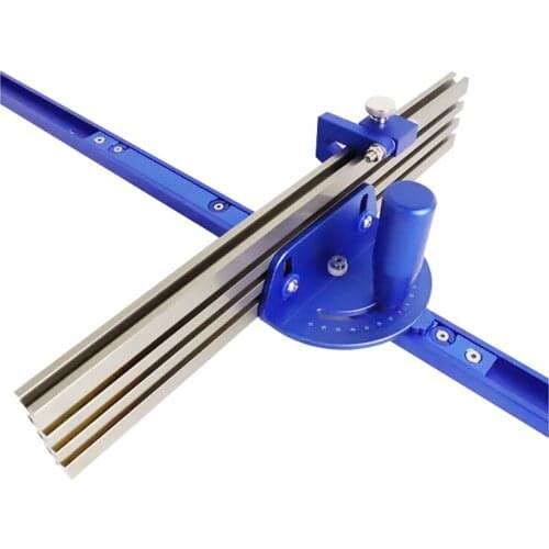 Woodworking Router Table Tool Table Saw Miter Gauge with Standard T Slot Track Bar Aluminum Push Handle Fence System and Stopper