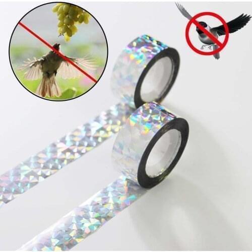 Bird Scare Tape Pigeons Repellent Design Double Sided Reflective Anti-bird Scarecrow Ribbon Bird Deterrent Pest Control Tape