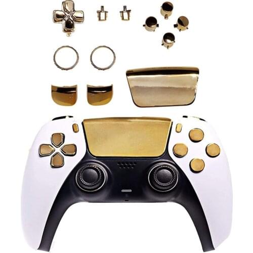 Chrome Plating ABXY Dpad Triggers Buttons R1L1 1 Kits Circle Accent Rings Controller Mod Kit For PS5 Playstation 5 Controller