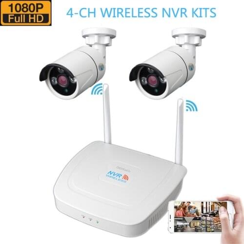 DIDSeth 2MP 1080P CCTV System 4ch HD Wireless NVR Kit Outdoor IR Night Vision IP Wifi Camera Security System Surveillance Camera
