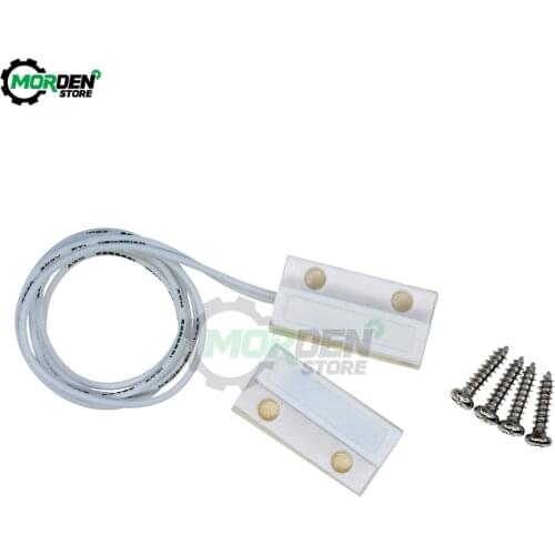 One Set MC-38 Wired Door Window Sensor Magnetic Switch Home Alarm System Detector Normally Open / Normally Close Switch MC 38