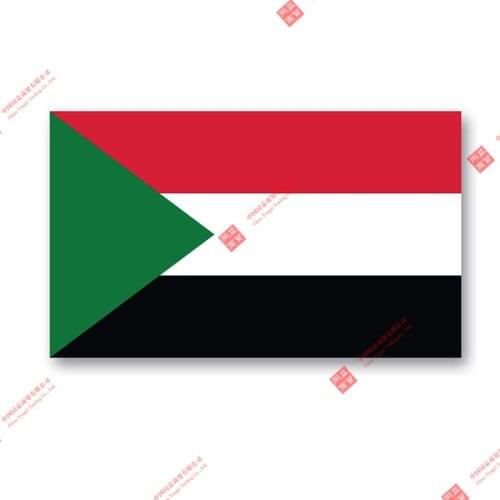 Hot Sell Sudan Flag Badge Sticker for Waterproof Decals for Car Motorcycle Trolley Case Laptop Helmet Peace Loving