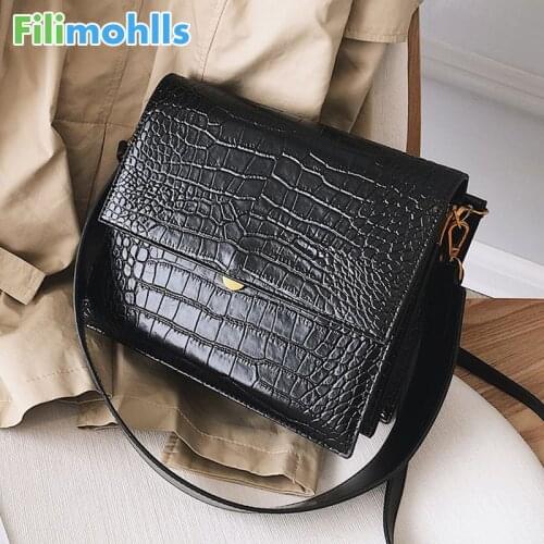Fashion Crocodile Chains Womens Designer Handbags High Quality PU Leather Women Ladies Alligator Shoulder Crossbody Bags S2112