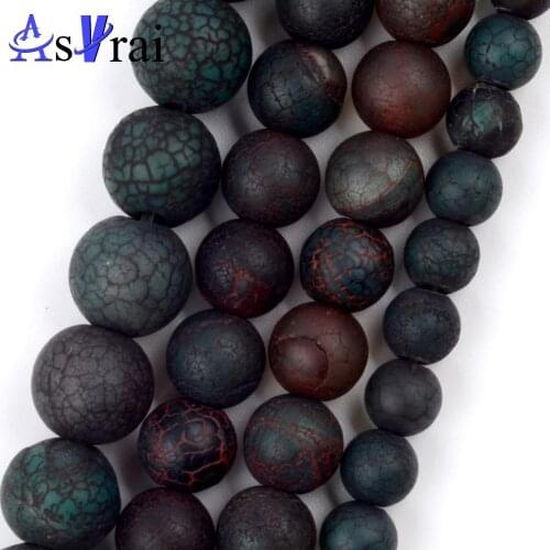 Natural Stone Retro Green Brown Dzi Agates Beads For Jewelry Making 6 8 10mm Round Loose Spacer Beads DIY Bracelet Necklace 15"