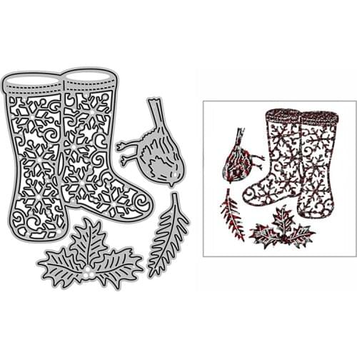 New Snowflake Shoe Bird Craft Embossing Mold 2021 Metal Cutting Dies for DIY Decorative Scrapbooking Album Card Making No Stamps