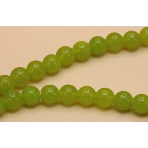 New style! Apple green chalcedony loose beads 8mm fashion jewelry circle 15 inches for women design bracelet, necklace, DIY