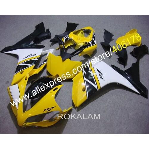 For Yamaha YZF-R1 YZF R1 2007 2008 YZFR1 07 08 YZF1000R Yellow Black White Body Work Fairings (Injection Molding)