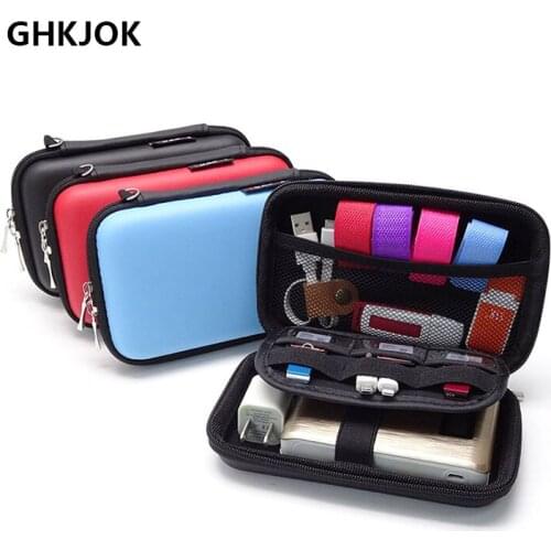 Portable 2.5" External Storage USB Hard Drive Disk HDD Carry Cases Cover Multifunction Cable Earphone Pouch Bags for PC Laptop