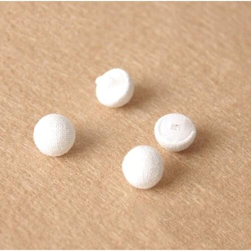1/5/10pcs 10mm white cloth button button coat button sweater coat clothes accessories round mushroom button