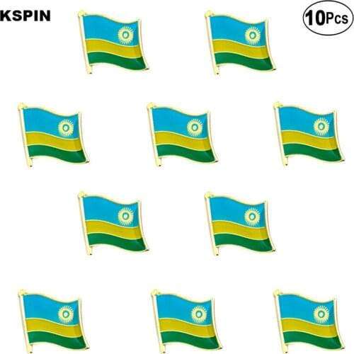 Rwanda Flag Lapel Pin Flag badge Brooch Pins Badges 10Pcs a Lot