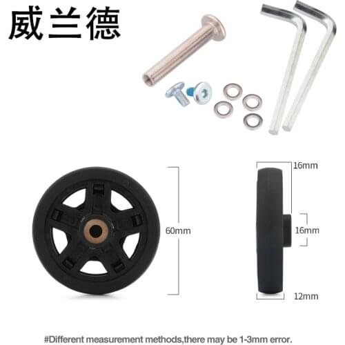 Replacement luggage wheel accessories repair luggage suitcase 60mm*22mm wear resistant Unilateral rolling aircraft casters