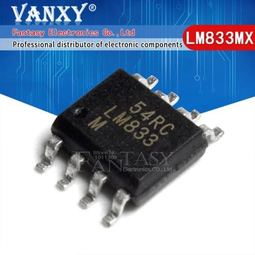 10pcs LM833M SOP-8 LM833MX SOP8 LM833 SOP