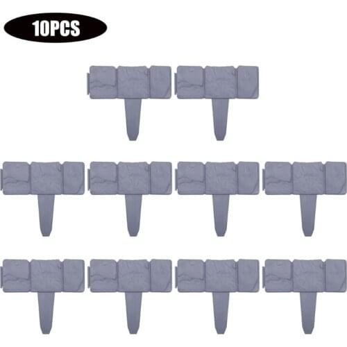 T84E 5/10/20 Pcs Imitation Stone Effect Lawn Fence Gardening Edging Interlock Flower