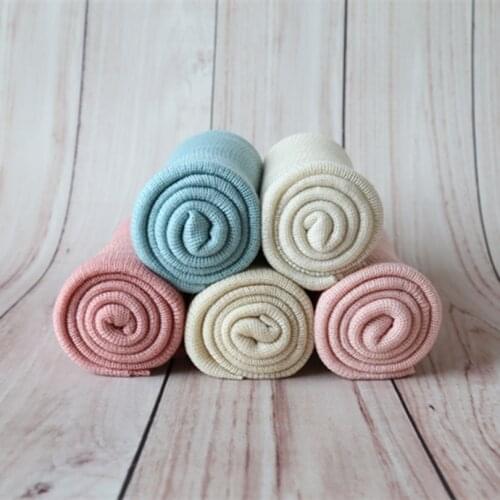 Jersey Knit Wrap Baby Photo Props Layer Fabric Newborn Basket Filler Baby Swaddle Blanket Newborn Photography Props