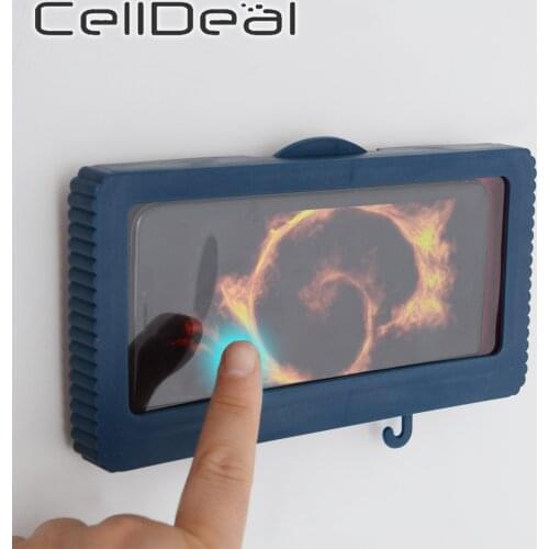 Waterproof Phone Case Bath Holder Bathroom Chase Drama Mobile Phone Case Screen Wall Mounted Anti-Fog Phone Storager Sealed Case