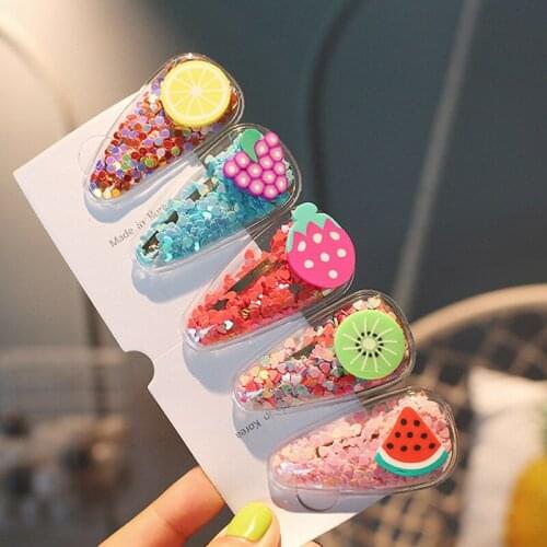 YWZIXLN Girls Cute Cartoon Fruit Hairpins Children Lovely Hair Clips Barrettes Headband Kids Hair Accessories H009