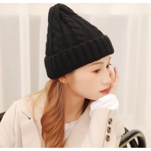Winter Hats New Beanies Knitted Hat Autumn Unisex Beanie Caps Warmer Bonnet Ladies Casual Cap
