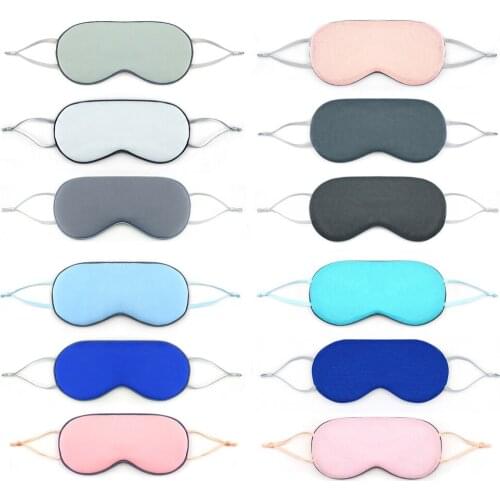 1PC Double Side Ice Silk Sleeping Eye Patches Shading Eyeshade Adjustable Blindfold Eyepatches Eye Care for Travel Relax Sleep