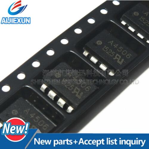 10Pcs instock HCPL-4506-500E HCPL-4506 A4506 SOP8 Intelligent Power Module and Gate Drive Interface OptocouplersNew and original