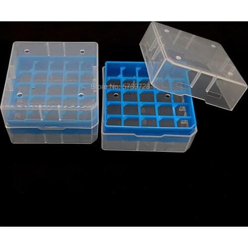 4pcs/lot 1.8/2ml Plastic frozen tube box lab Cryo tube storage rack freezing tube holder 25 Vents