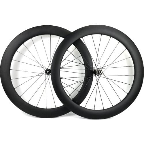 700C 60mm depth Road disc brake carbon wheels 25mm width bike clincher/tubular carbon wheelset UD matte finish,U-shape rim