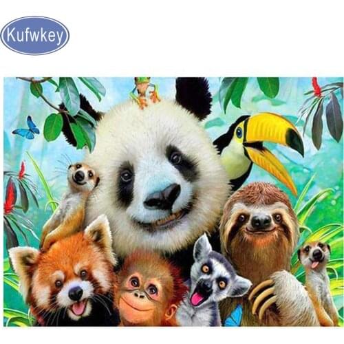 Diamond Painting Selfie Animal Funny Photos DIY Diamond Embroidery Paint Diamond Full Square Drills Craft mosaic