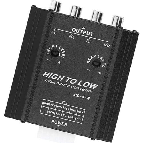12V 4 Channel Audio Impedance Converter High to Low RCA Line Car Stereo Radio Speaker Frequency Filter Car style