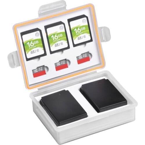 Camera Battery Box Storage SD TF Card Case Holder for Nikon EN-EL14 EN-EL20 EN-EL9 Canon LP-E5 LP-E8 DMW-BLC12 Fuji NP-120 140