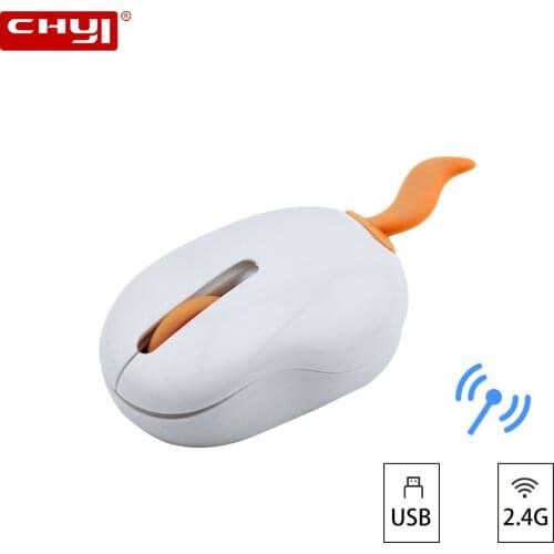 CHYI Wireless Cute Cartoon Shape Mini Mouse USB Optical 3D Computer Portable 1200 DPI Mice For Children Gifts PC Laptop Desktop