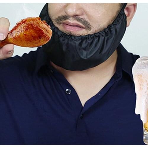 Men Big Bandana Anti-stick Rice Beard Cover Anti-dirty Apron Guard Bib Gift New