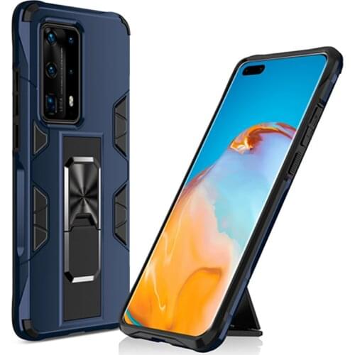 Invisible Bracket Phone Case For Huawei P40 P30 Pro P20 Lite Nova 3e 4e P Smart 2020 Funda Y7P Honor Play 4T 10 Car Ring Cover