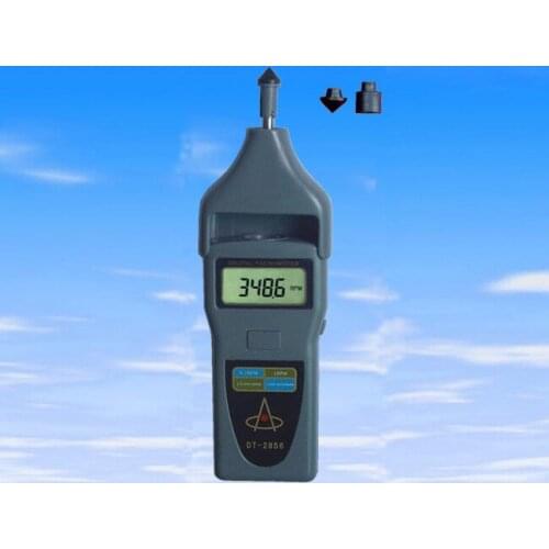 DT-2856 dual purpose tachometer -- laser speed meter + contact tachometer