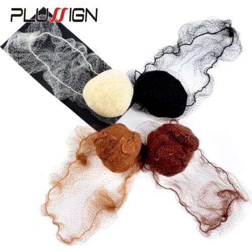 Hight Quality Elastic Nylon Hair Net Black Beige Brown Color Wig Hair Net Cap 20 Pcs/Lot