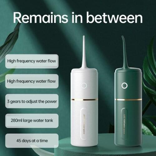 Portable Oral Irrigator Dental Irrigator Teeth Water Flosser bucal tooth Cleaner 280ml Rechargeable Waterproof Braces Cleaner