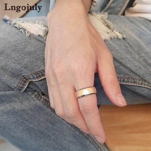 Fashion 8mm Mens Ring Tungsten Carbide Rings Wedding Bands For Man Boyfriend Wedding Party Jewelry Anniversary Gold Color Ring