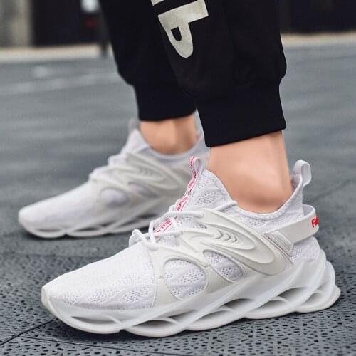 Men Casual Sneskers Knit Platform Blade Sport Running Shoes Men Tennis Shoes Male Walking Jogging Training Footwear 39 Sneakers