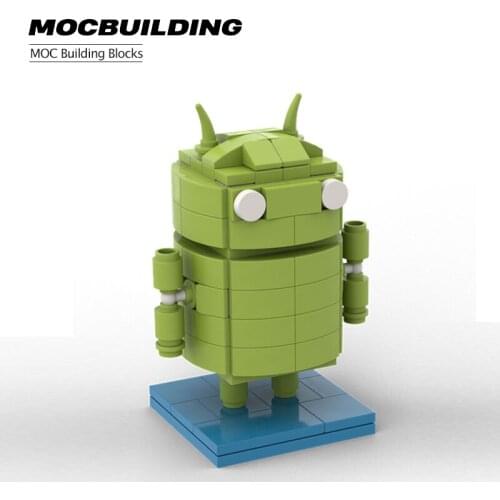 Android Robot Model Moc Building Blocks Brick Kid Gift And Educational Toys For Children 120pcs