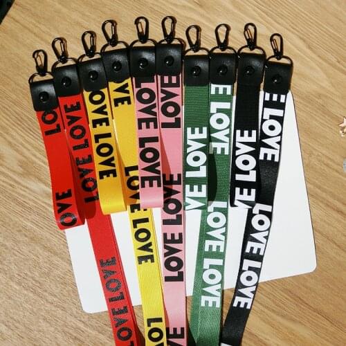 2020 New Love Couple Short Long Keychain Braided For Women Men Ribbon Phone Case Lanyard Key Chain Bag Pendant Keyring llaveros