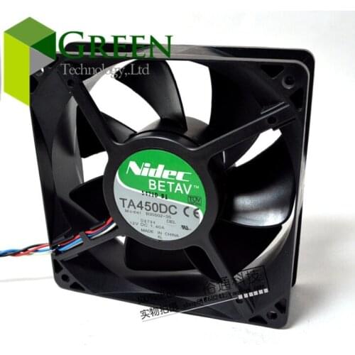 Original Nidec 12V 1.4A 12038 12cm Cooling fan For D8794 PWM controller fan TA450DC B35502-35 witn 4 line