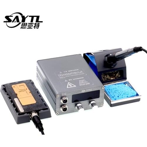 OSS ST-92 soldering station electronic welding iron iphone X XS MAX motherboard layered heating station T12 Soldering Iron Tips