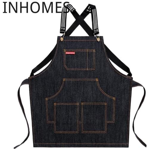 Custom Logo Apron Cowboy Men Women Restaurant Flower Work Barista Milk Coffee Barber Shop Chef Beauty Nails Studios Uniform